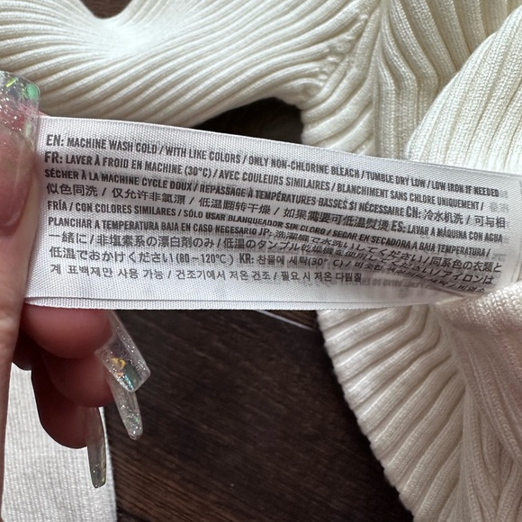 NWOT Cream A&F Ribbed Bodysuit - Picture 8 of 8